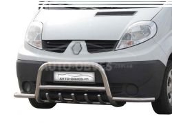 Front bumper protection Opel Vivaro, Nissan Primastar - type: with additional pipes фото 0
